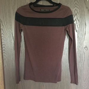 AllSaints maroon top
